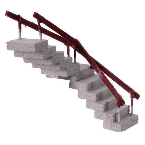 Neapolitan nativity scene staircase with railing 4-6 cm 10x10x20 cm 4