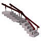 Neapolitan nativity scene staircase with railing 4-6 cm 10x10x20 cm s4