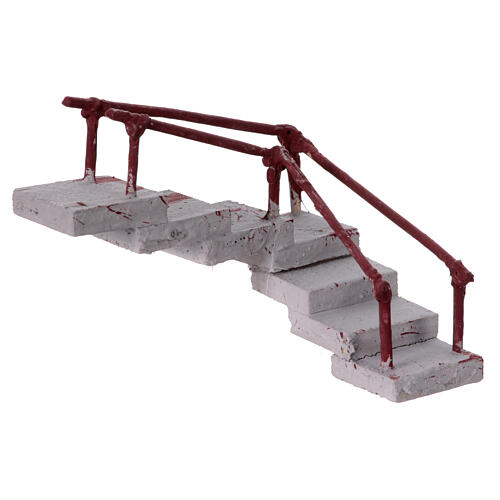 Escada ângulo terracota para presépio napolitano 4 cm 10x10x10 cm 3