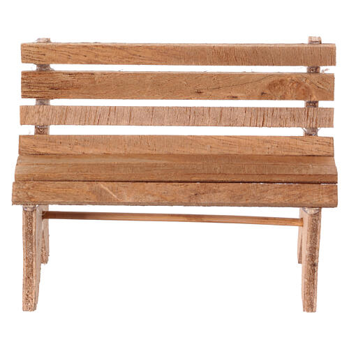 Wooden bench for 10-12 cm Neapolitan Nativity Scene, 5x10x5 cm 1