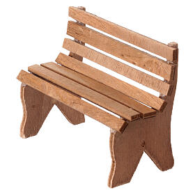 Neapolitan nativity scene wooden bench 10-12 cm 5x10x5 cm