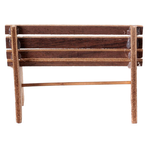 Neapolitan nativity scene wooden bench 10-12 cm 5x10x5 cm 4