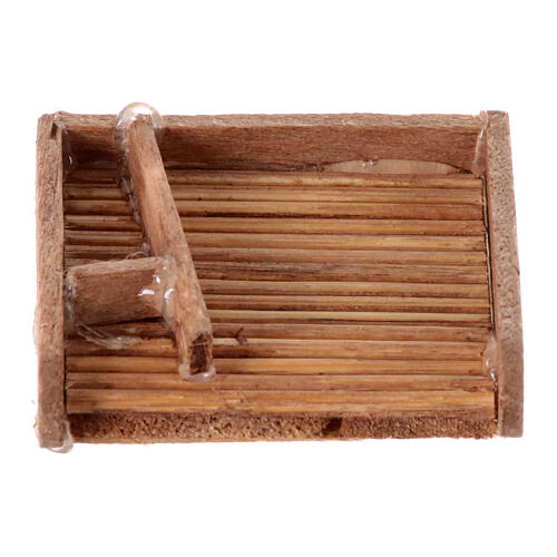 Waschbrett aus Holz, Krippenzubehör, neapolitanischer Stil, für 10 cm Krippe, 4x4x1 cm 1