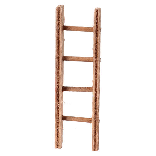 Escada de mão madeira presépio napolitano 4 cm 7x2 cm 1