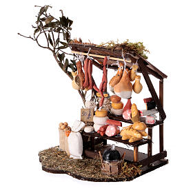 Stand with cured meats Neapolitan nativity scene 10 cm 15x15x15 cm