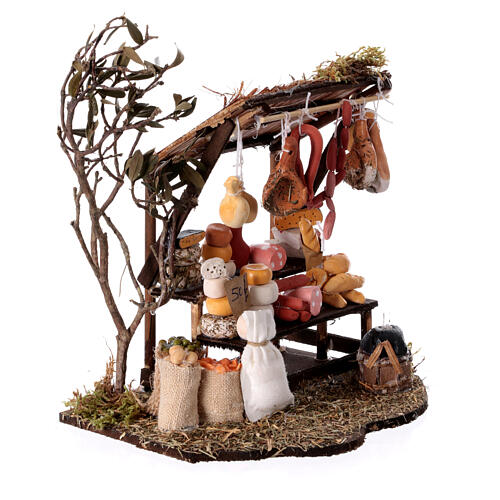 Stand with cured meats Neapolitan nativity scene 10 cm 15x15x15 cm 3