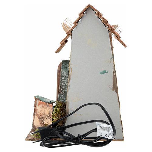 Windmill with lateral staircase for 10 cm Neapolitan Nativity Scene, 25x20x15 cm 4