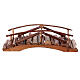 Holzbrücke, rustikal, Krippenzubehör, neapolitanischer Stil, für 6-8 cm Krippe, 5x20x5 cm s1