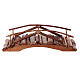 Holzbrücke, rustikal, Krippenzubehör, neapolitanischer Stil, für 6-8 cm Krippe, 5x20x5 cm s4