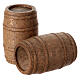 Set of 5 wooden barrels for 10 cm Neapolitan Nativity Scene, 5x3 cm s2