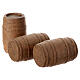 Set 5 botti legno presepe napoletano 10 cm 5x3 cm s3