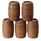 Set of 5 wooden barrels for Neapolitan nativity scene 10 cm 5x3 cm s1