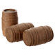 Set of 5 wooden barrels for Neapolitan nativity scene 10 cm 5x3 cm s3
