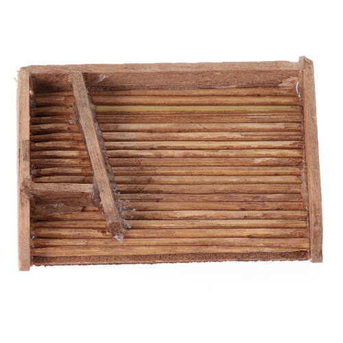 Waschbrett aus Holz, Krippenzubehör, neapolitanischer Stil, für 10 cm Krippe, 5x4x1 cm 1