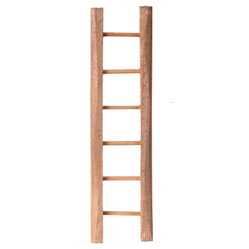 Ladder for 8-10 cm Neapolitan Nativity Scene, wooden accessory of 15x5 cm 1