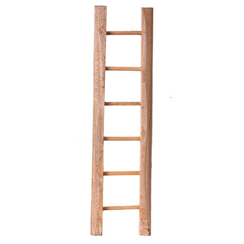 Ladder for 8-10 cm Neapolitan Nativity Scene, wooden accessory of 15x5 cm 3