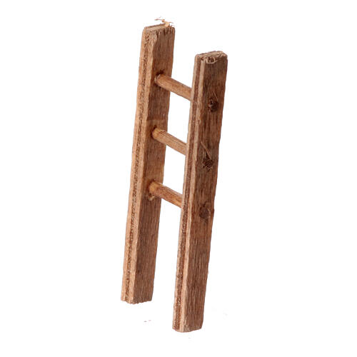 Holzleiter, Krippenzubehör, neapolitanischer Stil, für 4 cm Krippe, 5x2 cm 2