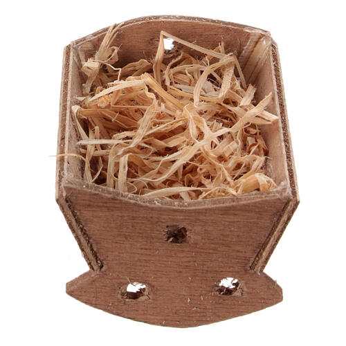 Culla 6 cm per presepe napoletano legno 10x5 cm 1