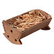 Culla 6 cm per presepe napoletano legno 10x5 cm s2
