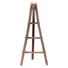 Wooden tripod ladder for 4-6 cm Neapolitan Nativity Scene, 10x5x5 cm
