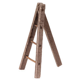 Wooden tripod ladder for 4-6 cm Neapolitan Nativity Scene, 10x5x5 cm