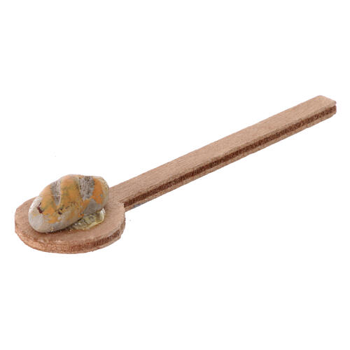 Wooden bread shovel for Neapolitan nativity scene 8-10 cm 10 cm 2