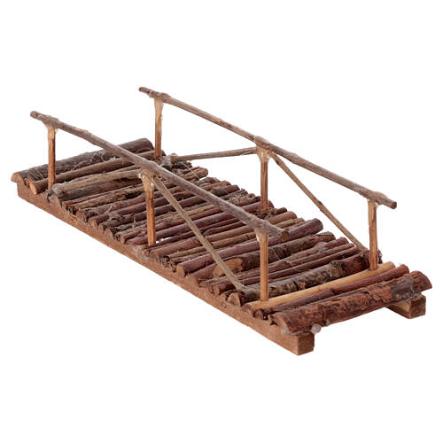 Ponte madeira presépio napolitano 8-10 cm 20x10 cm 3