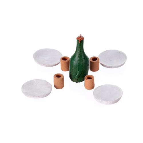 Terracotta table accessories set 9 pieces 2.5 cm 1
