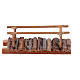 Holzbrücke, rustikal, Krippenzubehör, neapolitanischer Stil, für 4 cm Krippe, 5x5x10 cm s1