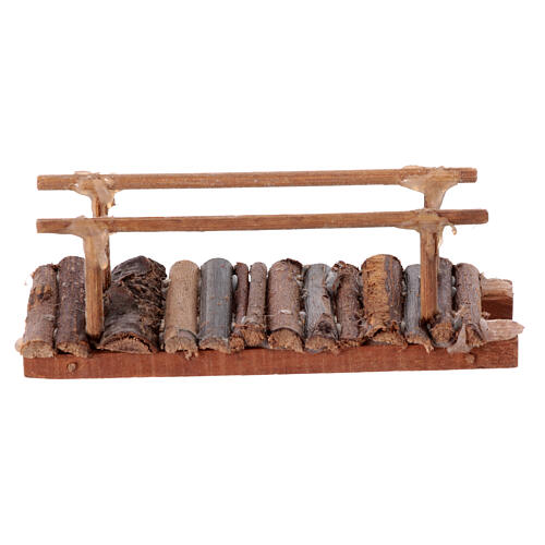 Ponte legno presepe napoletano 4 cm 5x5x10 cm 4