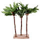 Trio de palmiers sur base 35x15x10 cm crèche napolitaine 10-16 cm s1