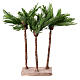 Trio de palmiers sur base 35x15x10 cm crèche napolitaine 10-16 cm s3