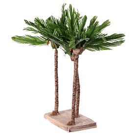 Trzy palmy na podstawie 35x15x10 cm, szopka neapolitańska 10-16 cm