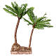 Set 2 palmiers avec base 28x15x10 cm crèche napolitaine 10-12 cm s1