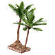 Set 2 palmiers avec base 28x15x10 cm crèche napolitaine 10-12 cm s2