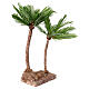 Set 2 palmiers avec base 28x15x10 cm crèche napolitaine 10-12 cm s3