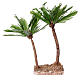 Set 2 palmiers avec base 28x15x10 cm crèche napolitaine 10-12 cm s4