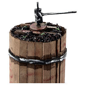 Prensa para vino belén napolitano 16 cm madera 15x10 cm
