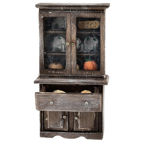 Credenza miniatura presepe napoletano 12-16 cm legno 15x5x5 1