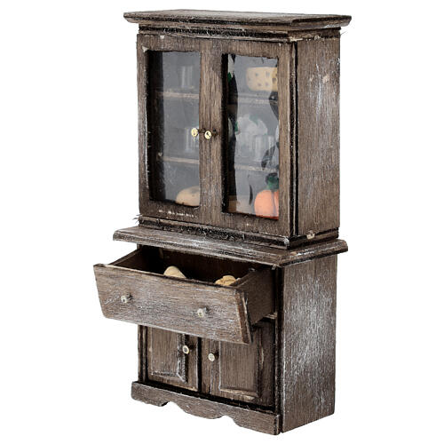 Credenza miniatura presepe napoletano 12-16 cm legno 15x5x5 2
