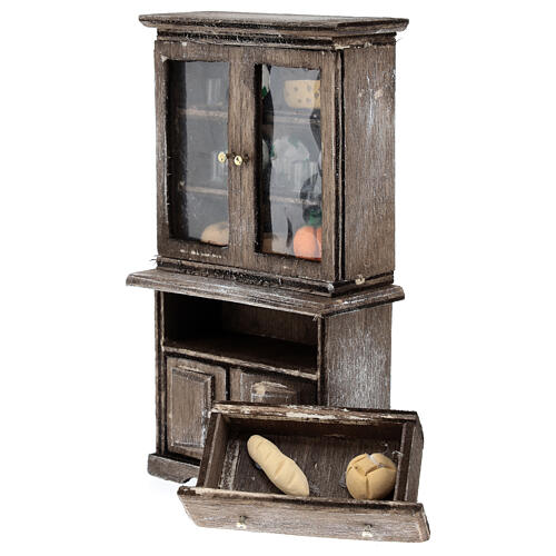 Credenza miniatura presepe napoletano 12-16 cm legno 15x5x5 3