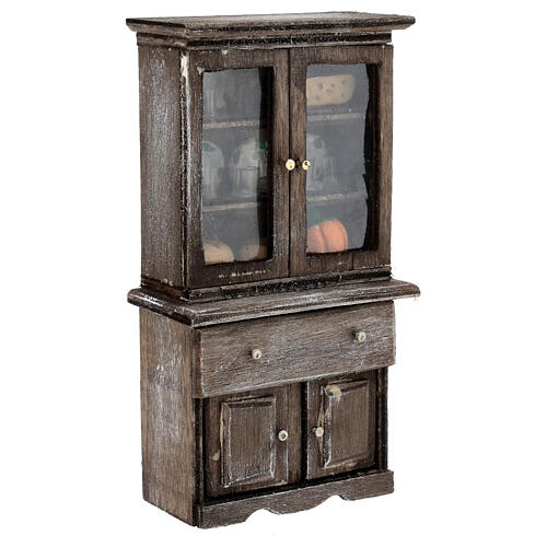 Credenza miniatura presepe napoletano 12-16 cm legno 15x5x5 4