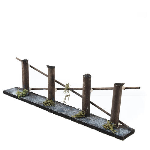 Ogrodzenie, do szopki 12 cm, drewno, Neapol, 5x20 cm 2