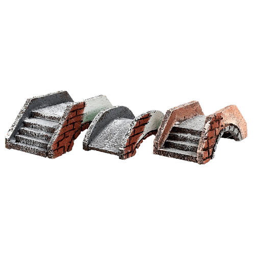Set tre ponti assortiti presepe napoletano 8-12 cm 1