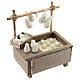 Market stand with terracotta mozzarella and cheese for 10-12 cm Neapolitan Nativity Scene, 10x10x5 cm s3