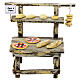 Banco pizza e pane presepe napoletano 10-12 cm legno 10x10x5 cm s1