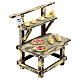 Banco pizza e pane presepe napoletano 10-12 cm legno 10x10x5 cm s3