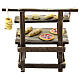 Banco pizza e pane presepe napoletano 10-12 cm legno 10x10x5 cm s4