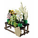Marktstand mit Blumen, Krippenzubehör, neapolitanischer Stil, für 10 cm Krippe, 10x10x5 cm s2