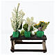 Marktstand mit Blumen, Krippenzubehör, neapolitanischer Stil, für 10 cm Krippe, 10x10x5 cm s4